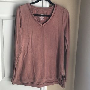 Mauve long sleeve tunic shirt L